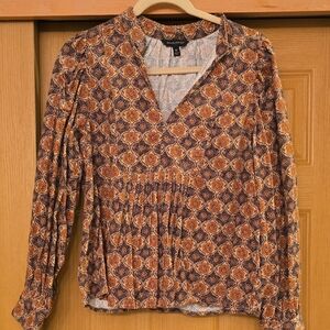 Banana Republic Corduroy  Geometric Blouse